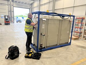 Avonmouth - Brett Allen fixing air conditioning unit